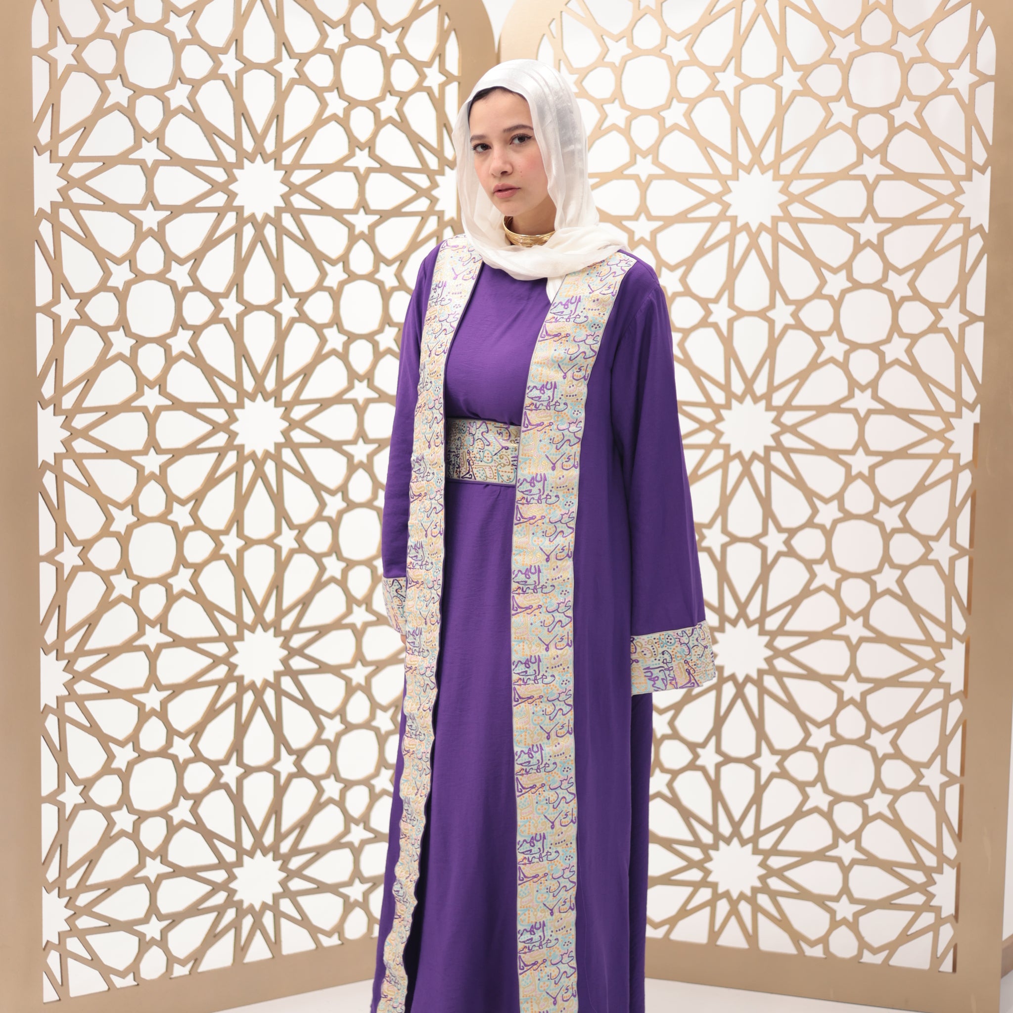 Purple rouh dress