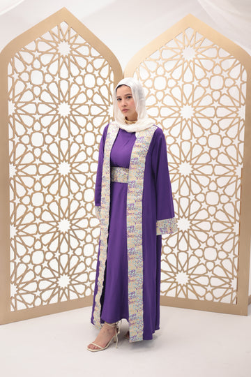 Purple rouh dress