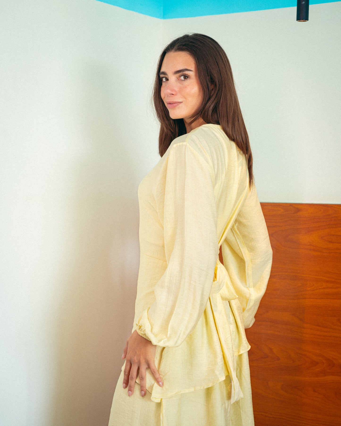 Yellow layan dress