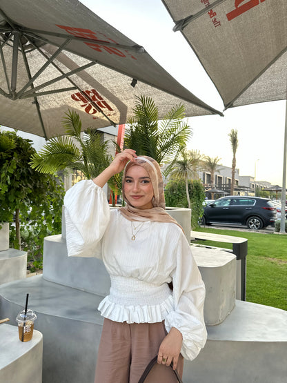 White corset blouse