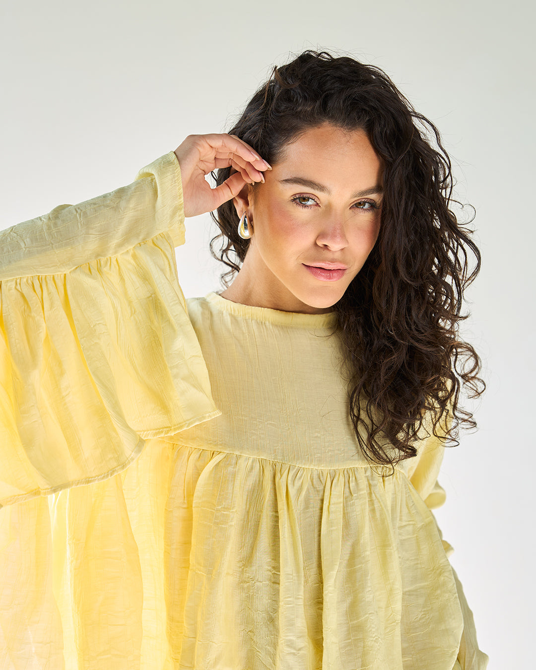 Yellow butterfly blouse