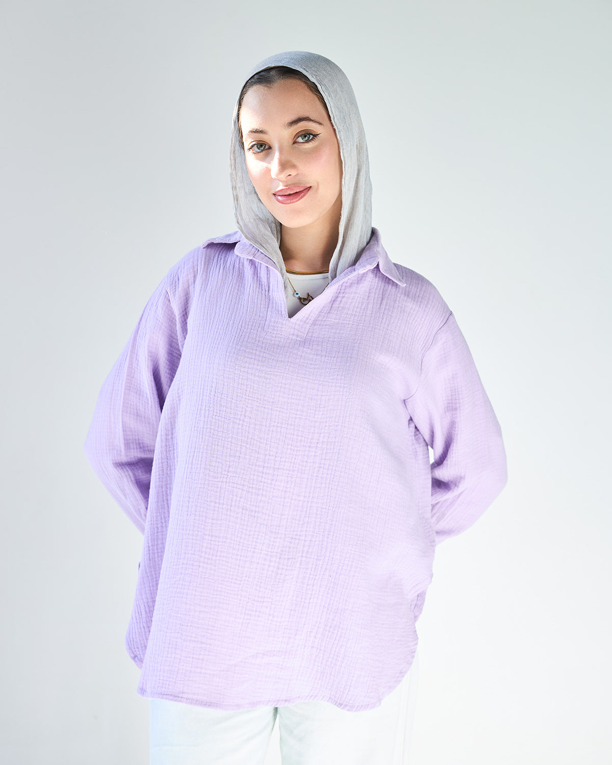Purple cotton t-shirt