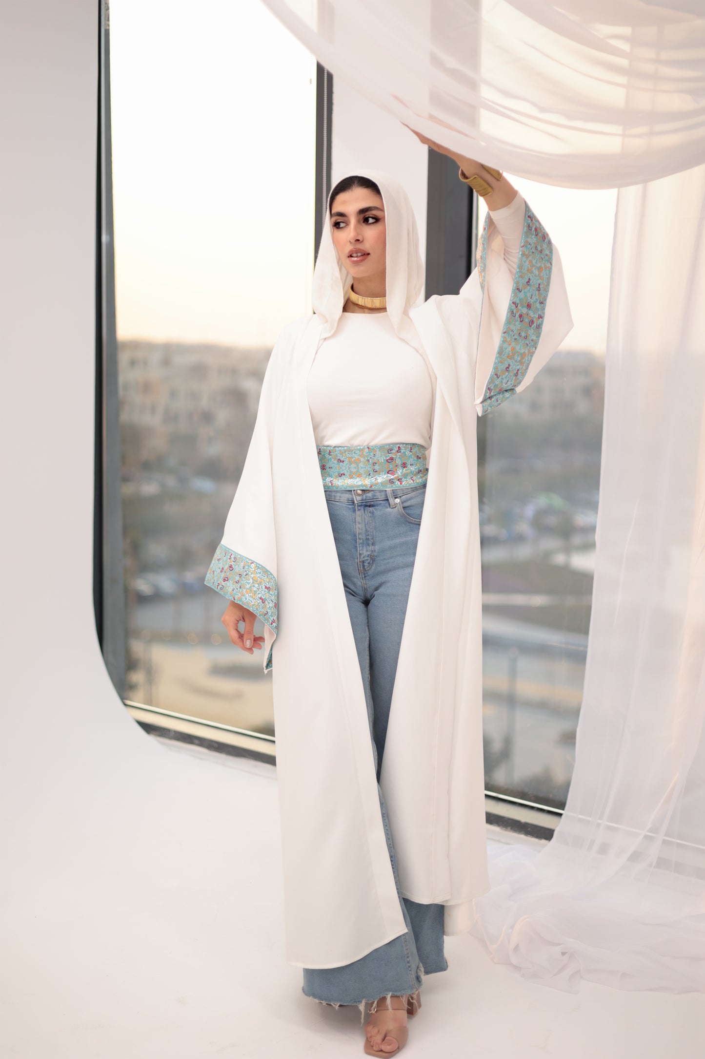 Nasim white qaftan