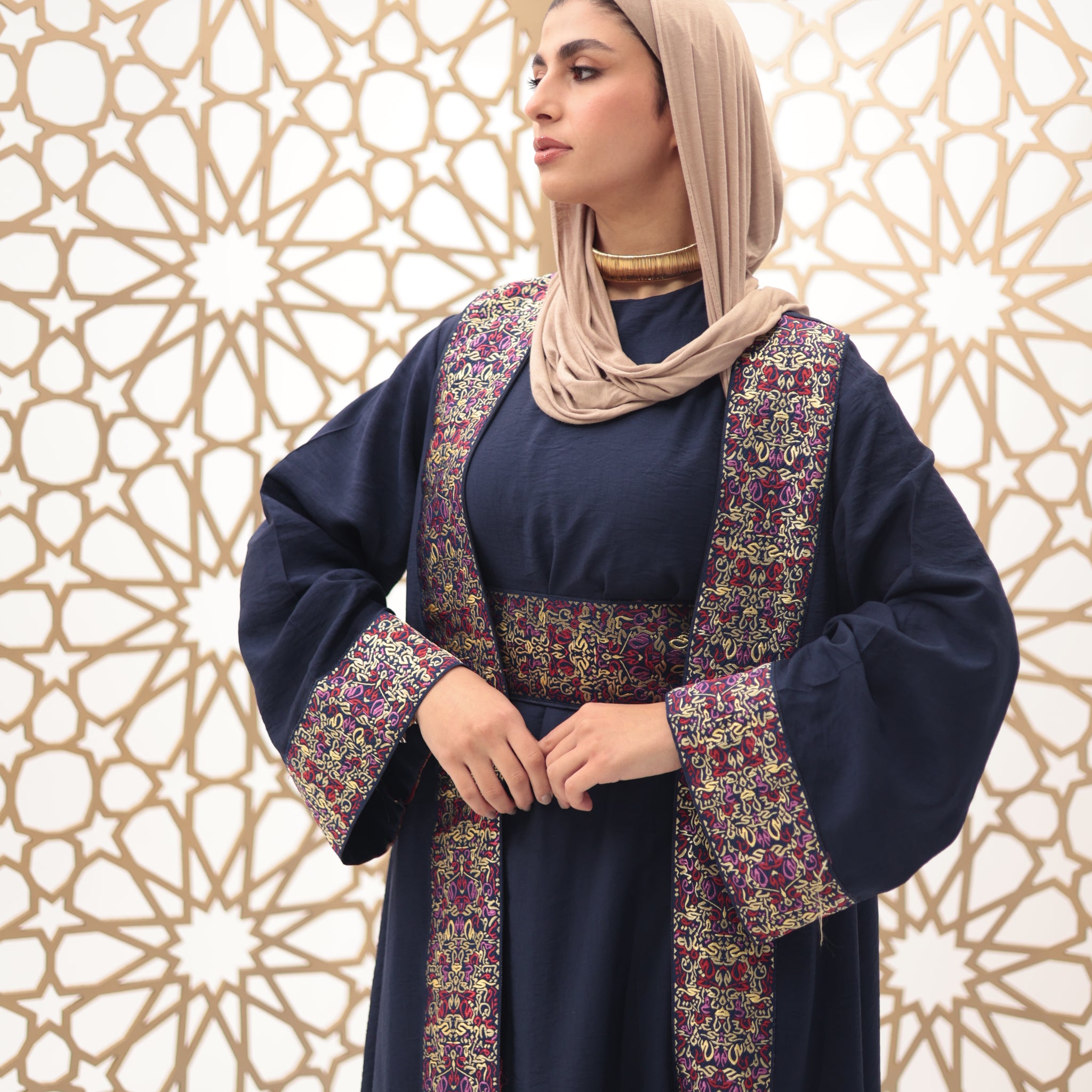 Navy blue rouh dress