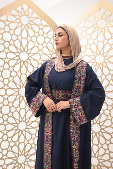 Navy blue rouh dress