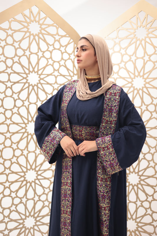 Navy blue rouh dress