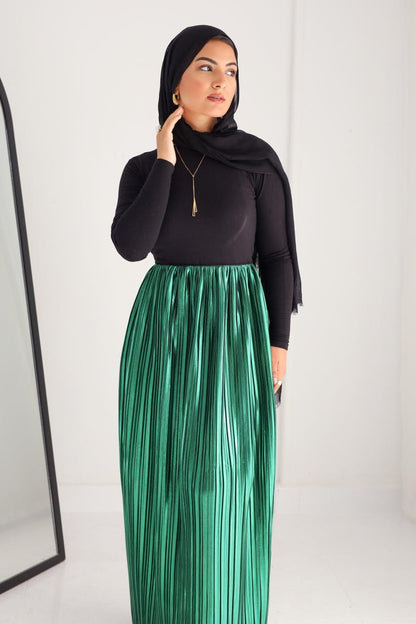 Mettalic green skirt