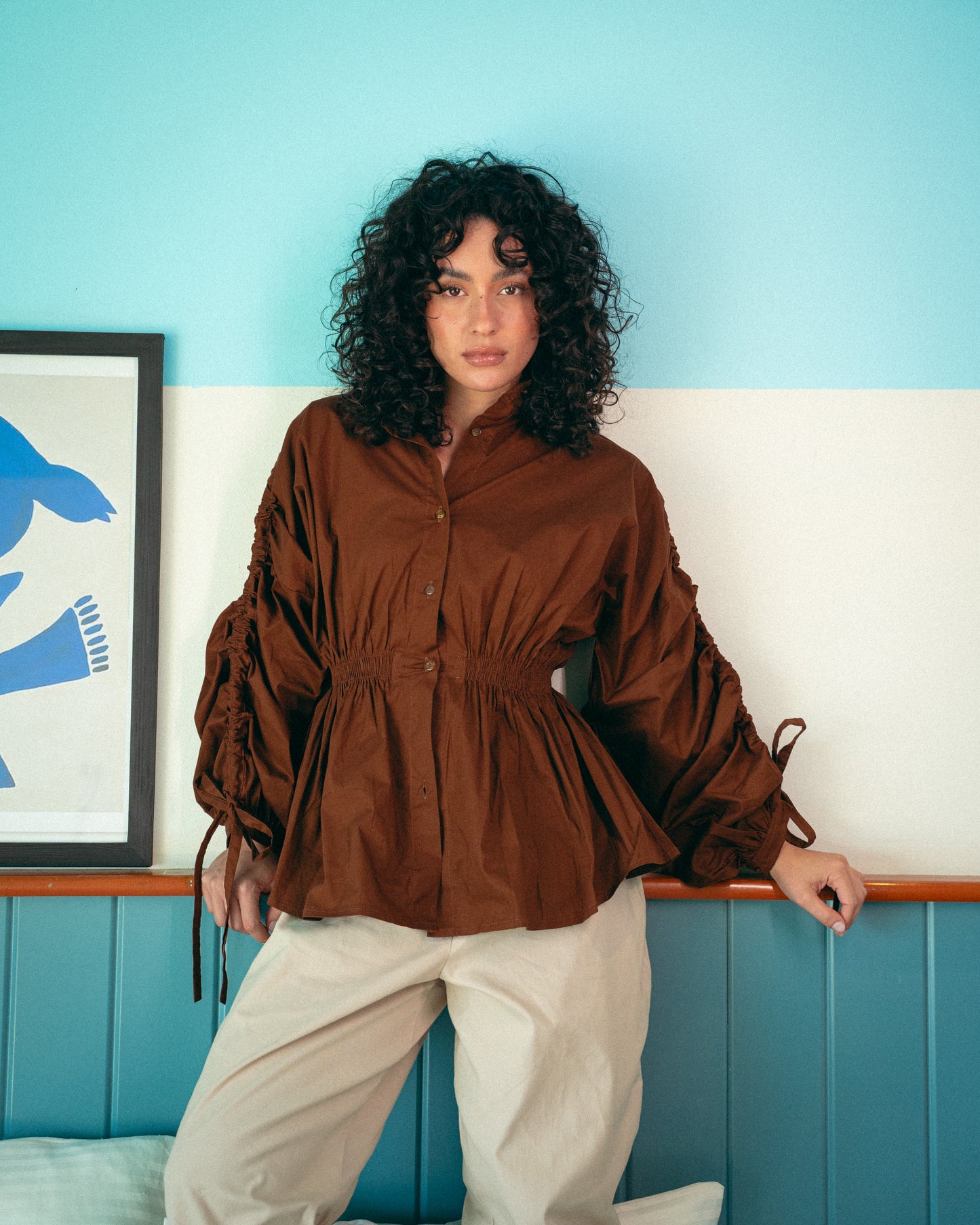Brown alessia blouse