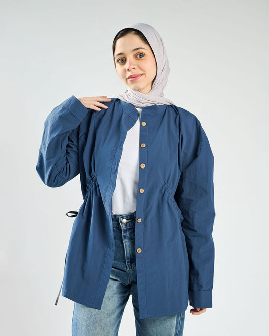 Navy blue waterproof blouse