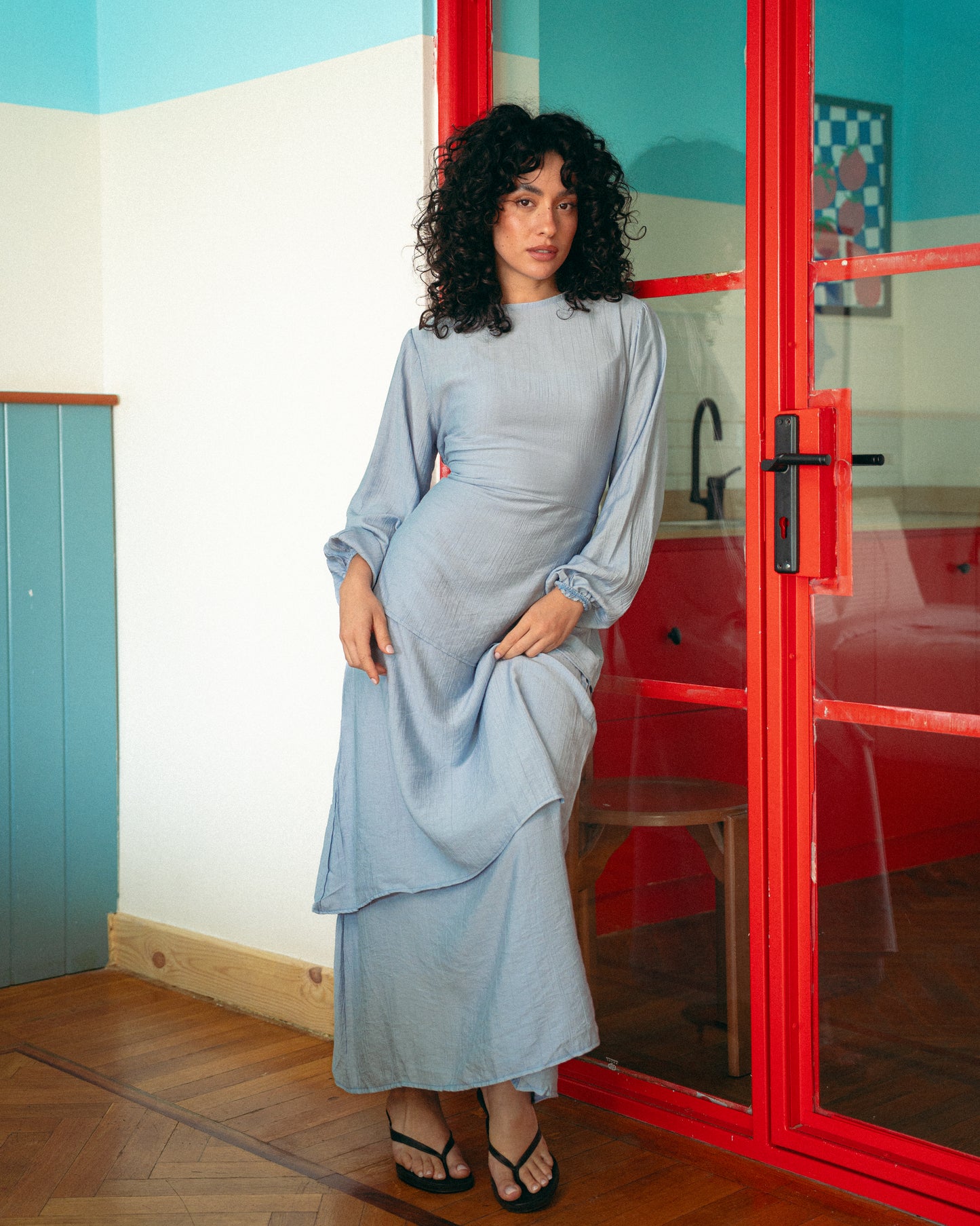 Blue layan dress