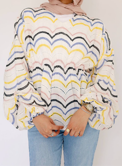 Wavy poblin blouse