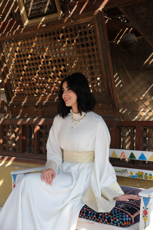 White jalila dress